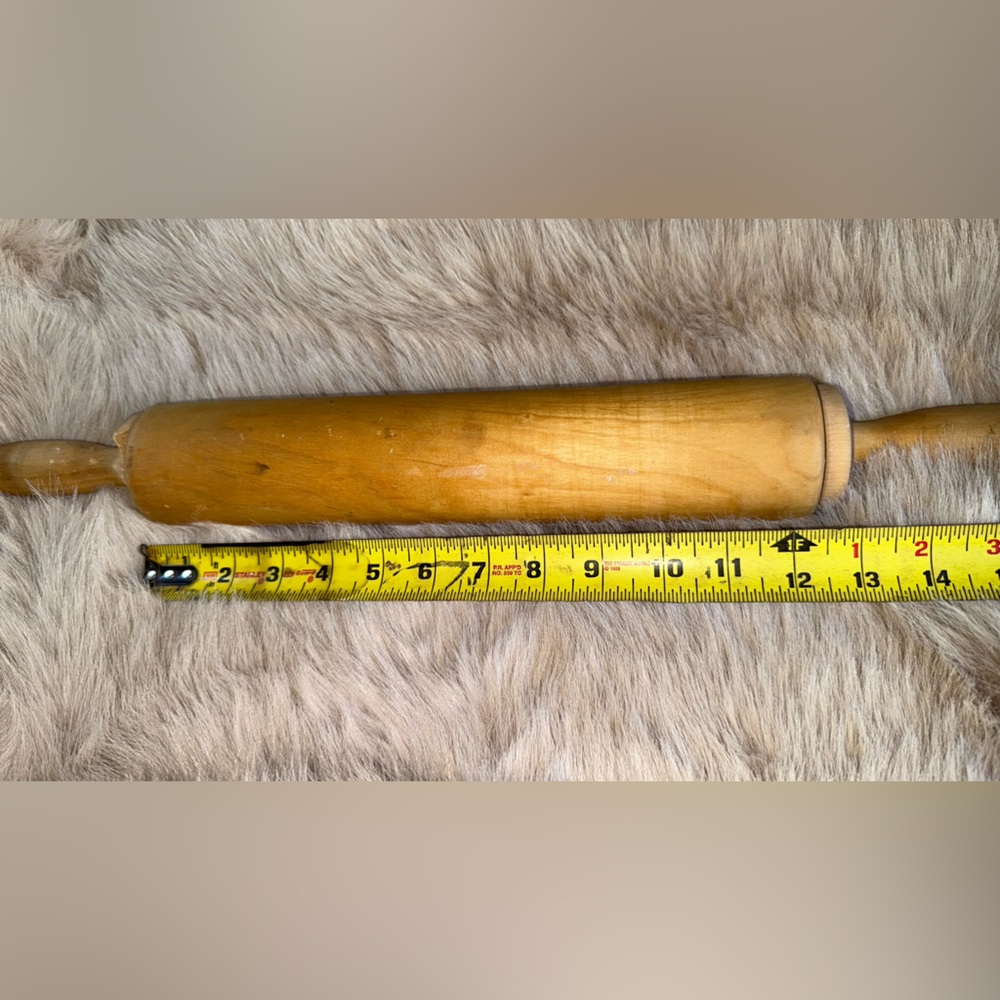 Primitive Vintage Wood Rolling Pin β Farmhouse Style Antique Rustic Kitchen Tool - Picture 5 of 10
